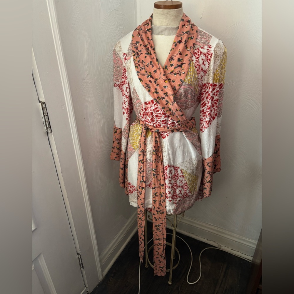 Anthropologie Floreat Patchwork Wrap / Mini Dress - image 1